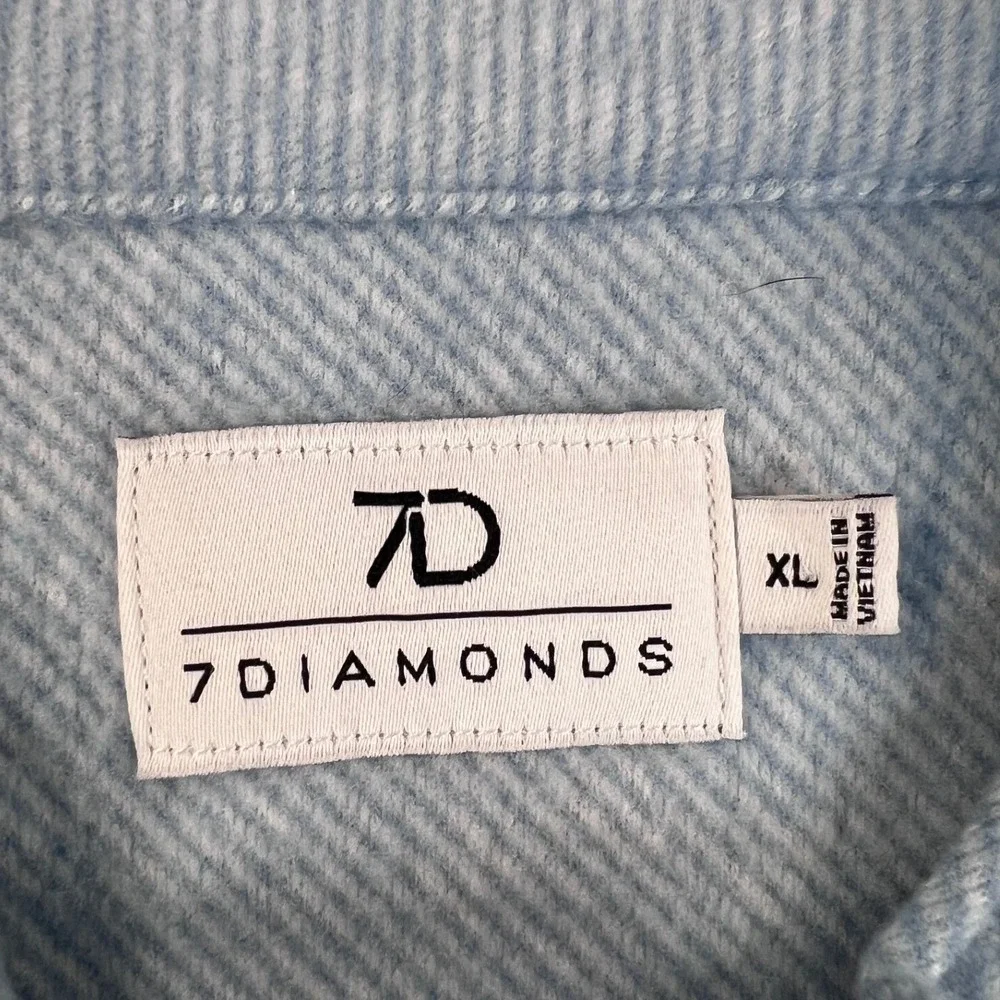7 Diamonds Generation Mens XL Quarter Zip Pullover Light Blue Heather GSPV-1017